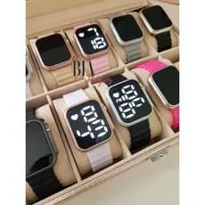 Relógio Digital Masculino Feminino Led Quadrado Tipo Smartwatch Juvenil