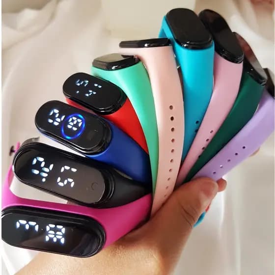 Relógio Digital LED Unissex à Prova d'Água