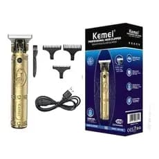 Máquina De Acabamento Kemei Km-700b Bivolt Pezinho E Barba 700b Barbeador Pezinho Barba Cabelo Degrade Disfarce