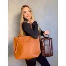Bolsa Feminina Bolsa Sacola Saco + Necessaire Multifuncional Organizadora de Maquiagem