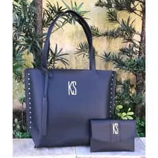 Kit Bolsa Feminina + Carteira Kit 2 Peças Bolsa Sacola Saco Espaçosa