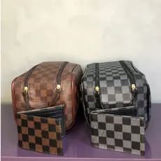 Necessaire Multifuncional + Carteira Slim Kit 2 Peças Unissex