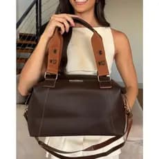 Bolsa Feminina Grande Alça Gorgorão Transversal Tiracolo Regulável Bolso Interno Casual Elegante Berlim