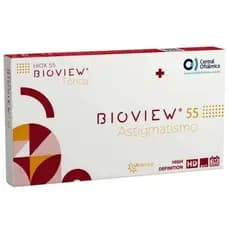 Lentes de Contato Gelatinosa Incolor para Astigmatismo Bioview Torica 55
