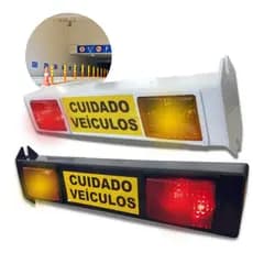 Sinalizador Garagem Entrada Saida Veiculos Sonoro Led Alarme