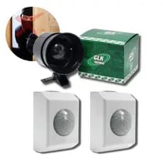 Kit Com 2 Sensor De Presença Movimento + 1 Sirene Alarme Bivolt 110v/220v