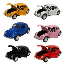Carrinho Brinquedo Fusca de Alloy Modelo de Carro com Fricção Esportivo Fusquinha Coleção Fuque Herbie Herbi
