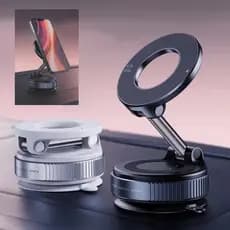 Suporte Magnético Celular 360º Forte Para Telefone Carro Design Dobrável Vácuo Ajustável/Mesa/Uso Universal/Parede