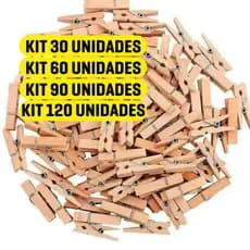 Kit 240 Mini Prendedor Para Fotos Pregador Prendedor Madeira 2,5Cm Varal De Mural Memory Board Tags Drinks Mini Grampo