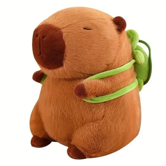 Capivara Brinquedo De Pelúcia Com Bolsa De Transporte-Presente Fofinho Para Aniversários 17 Cm Kwaii Boneco Pilha