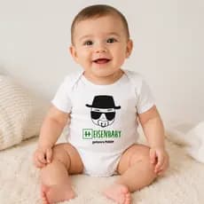 Body Bebê Breaking Bad Walter Baby 100% Algodão Manga Curta Personalizado