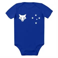 Body do Cruzeiro Raposa Cruzeiro do sul Personalizado com seu time de coração 100% Algodão