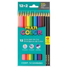 LAPIS DE COR MULTICOLOR FABER CASTELL SUPER 12 CORES + 2 LAPIS GRAFITE