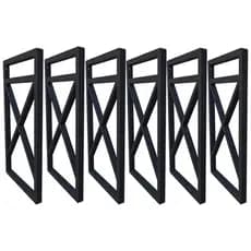 Seis Suporte Para Prateleira Estilo Industrial 06 Un. Preto