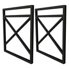 02 Suporte Estilo Industrial P/ Prateleira 30cm Profundidade para Fixação em TETO