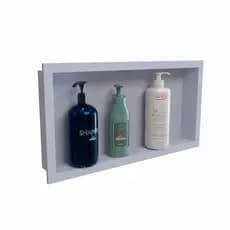 Nicho Para Banheiro E Cozinha Parede Shampoo Embutir 33x63cm