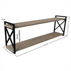 Prateleira Industrial até 115cm de comprimento - largura 15, 20, 25, 30 cm