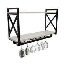 Prateleira Estilo Industrial com Pota taça 15x70cm