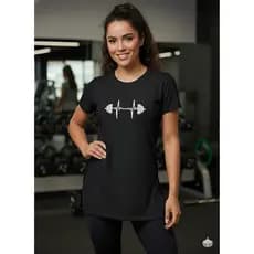 Blusa Feminina Long Line Tapa Bumbum Treino Academia