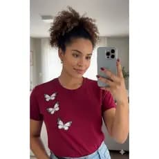 Blusa Feminina  T-Shirt Baby Look Algodão