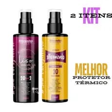 Kit Spray Protetor Térmico Capilar Meu Liso + Siliconizado 200ml Rhenuks