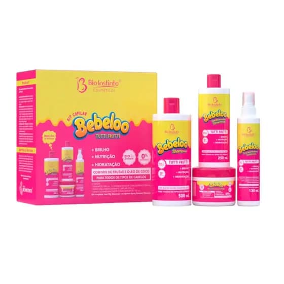 Kit Shampoo Bebeloo Tutti Frutti P/ Revitalizar Seus Cabelos