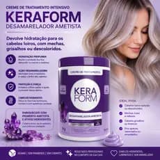Creme de Tratamento Keraform Skafe Desamarelador Ametista - 1000g