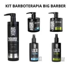 KIT BARBOTERAPIA BIG BARBER SHAVING + CREME PRÉ BARBA + CREME PÓS BARBA + LOÇÃO PÓS BARBA