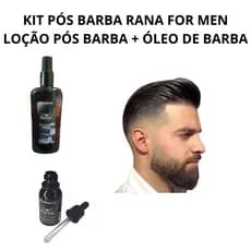 KIT PÓS BARBA RANA FOR MEN – LOÇÃO PÓS BARBA + ÓLEO PARA BARBA | HIDRATAÇÃO, FRESCOR E FRAGRÂNCIA ONE MILLION