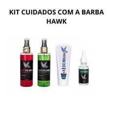 KIT CUIDADOS COM A BARBA HAWK (LOÇÃO PÓS BARBA, BALM E ÓLEO DE BARBA)