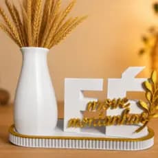 Kit Enfeite Decorativo cristã com 4 peças fé move montanhas