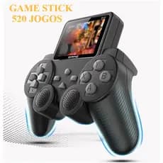 Game Stick – Vídeo Game Console Controle Gamepad S10 Portatil 520 Jogos  Retro Tela 2.4" Dual