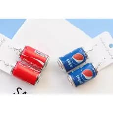 Brincos Latinhas Coca /Pepsi Delicadas Modernas Vintage