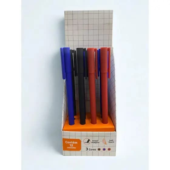 Caneta Apagável Gel 0.7mm 3 Cores Jocar Office - Leonora