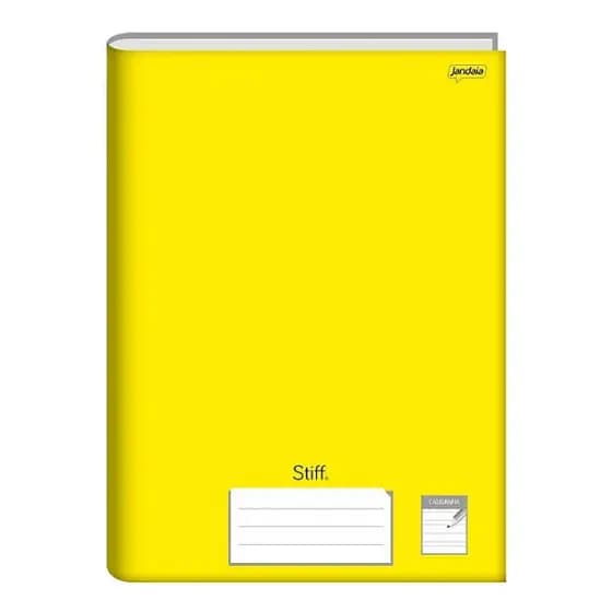 CADERNO CALIGRAFIA CAPA DURA STIFF 96 FOLHAS AMARELO  - JANDAIA