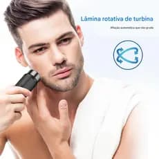Mini Barbeador ElétricoFeihong FH012 - Corte Silencioso e Portátil, mini barbeador elétrico masculino/feminino recarreg
