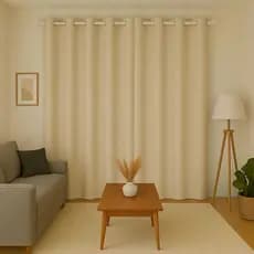 Cortina Roma 3,00x2,20 com ilhos para varão simples sala quarto porta decorativa