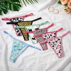 Kit Calcinha Fio Duplo Estampada Premium Com Regulagem Personagens
