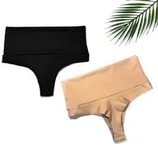 Kit 4 Cintas Compressão Seca Barriga Fio Duplo