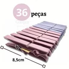 36 Prendedores Pregadores Roupa Plastico Gigante Embalagem