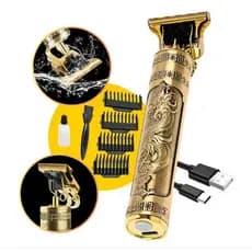 Máquina de Acabamento Barba e Cabelo Dourada Dragão