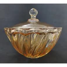 BOMBONIERE PARIS GOLD DE VIDRO CRISTALINO 1,17 LITRO COD 16143