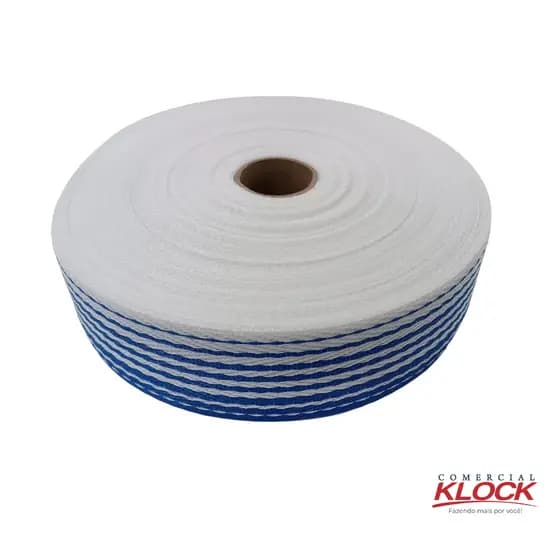 1m Fita Percinta Nylon para Cadeira de Praia 6cm Largura Azul/Branco