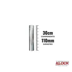 30cm Cano Galvanizado Para Chaminé 110mm