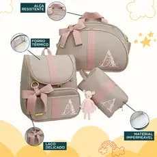 Bolsas Maternidade 3 Peças Personalizado Térmica Impermeável, Coleção Suíça