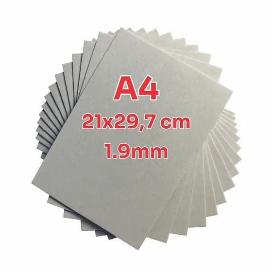 10 Placas de Papelão Cinza A4 21x29,7 cm Holler 1.9 mm Para Encadernação Cartonagem Capa Dura Albuns de fotos