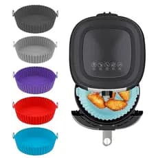 Forro Para Air Fryer De Silicone Reutilizável Antiaderente