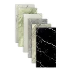 Kit 10 Placas Mármore Vinílico Adesivo 60x30 Parede Decoração Lavável Autocolante 3D Porcelanato