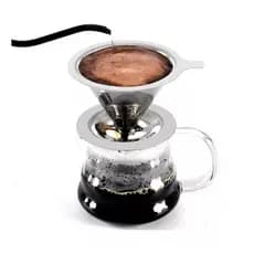 Coador De Café Inox Aço 304 Tam13x10cm (103) Não Precisa Filtro Reutilizável