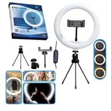 Ring Light Iluminador de LED 8 Polegadas 20cm com Tripé mesa